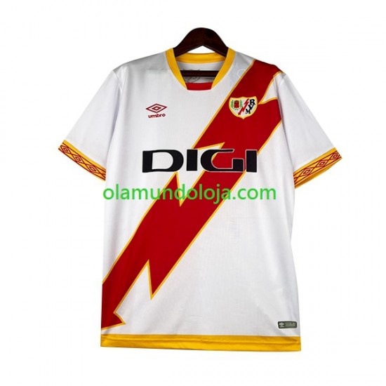 Camisola Rayo Vallecano Homem Equipamento Primeiro 2023-2024 Manga Curta